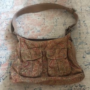 Fossil paisley print carpet bag
